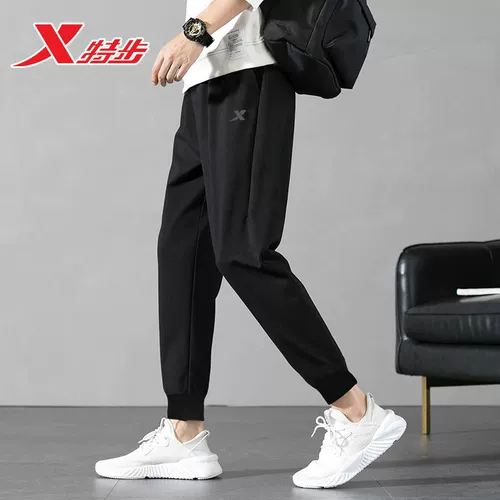 Xtep, демисезонные трикотажные штаны, трендовые мужские повседневные брюки