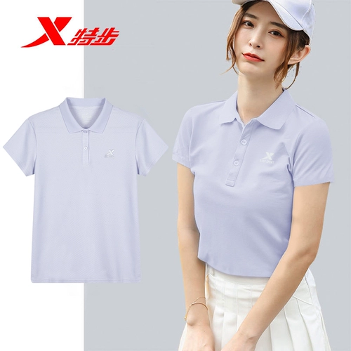 Xtep, быстросохнущая дышащая футболка polo, спортивная теннисная форма для отдыха, короткий рукав