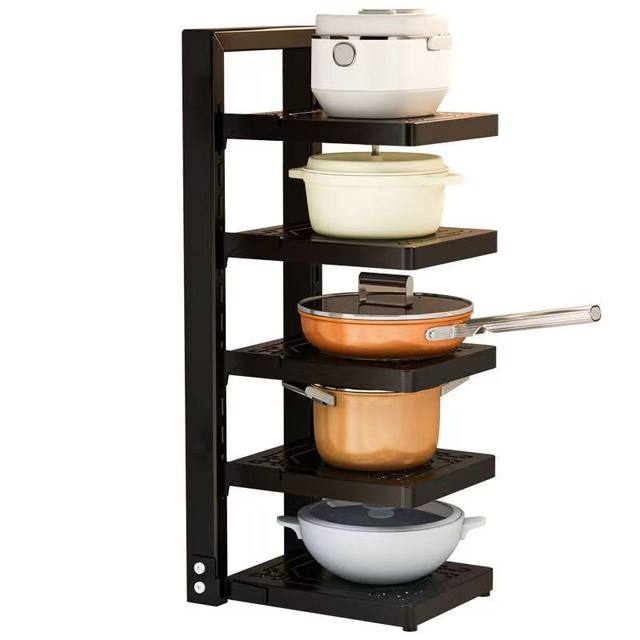 Kitchen storage rack pot rack new multi-layer adjustable sink cabinet corners and narrow storage