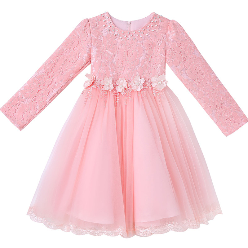 春秋冬女童长袖连衣裙儿童加绒公主裙子蓬蓬纱裙大童表演出礼服装,淘宝优惠券,粉丝福利购,淘宝优惠卷