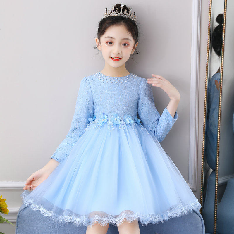 春秋冬女童长袖连衣裙儿童加绒公主裙子蓬蓬纱裙大童表演出礼服装,淘宝优惠券,粉丝福利购,淘宝优惠卷