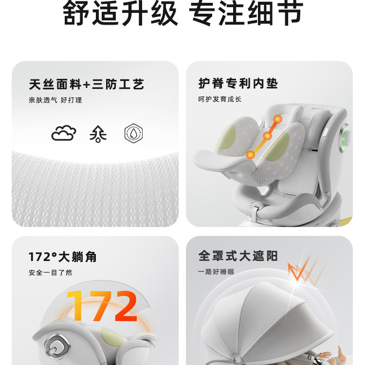 路途乐途跃Ultra儿童安全座椅0-7岁新生婴儿宝宝可躺车载智能通风,淘宝优惠券,粉丝福利购,淘宝优惠卷