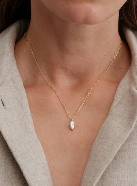 【CnHnOn脂肪商店】s925银1ct莫桑钻马眼钻高级质感经典锁骨项链