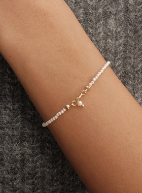 【CnHnOn脂肪商店】正圆珍珠简约百搭秀气优雅大小珍珠手链