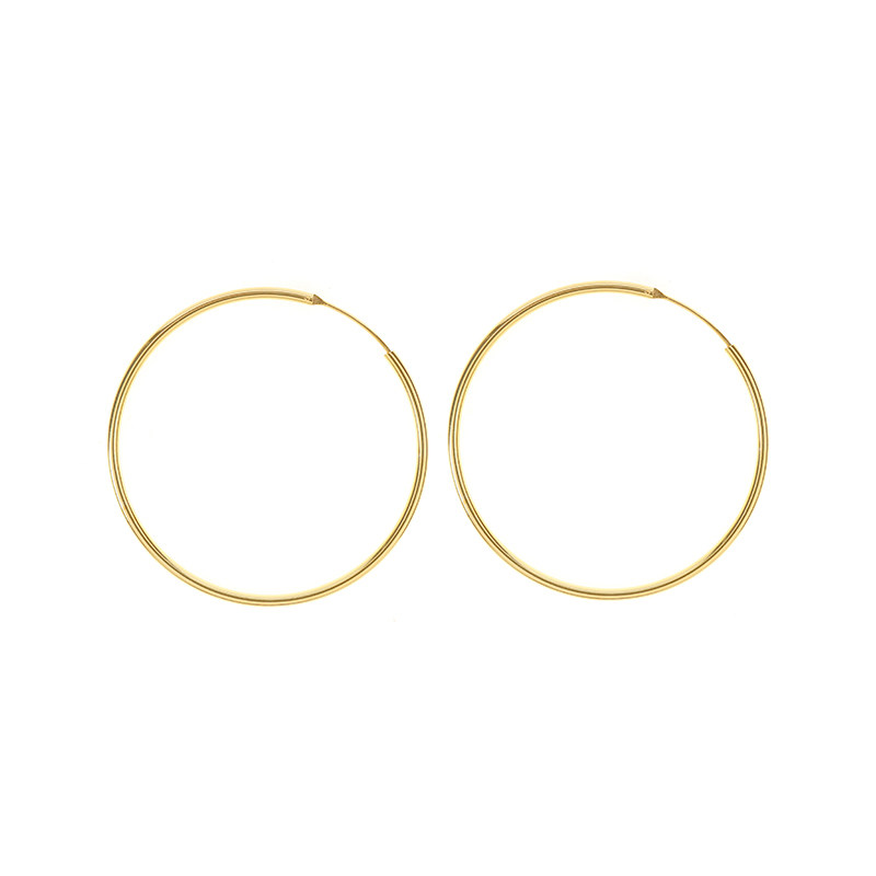 【CnHnOn 脂肪商店】s925银针多尺寸简约欧美气质细金圈耳圈耳环,淘宝优惠券,粉丝福利购,淘宝优惠卷