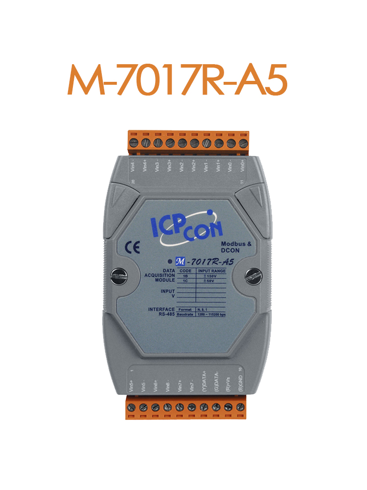 台湾泓格M-7017R-A5全新原装8路高电压输入模块RS485通讯协议模块 - 图2