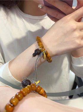 藏式回流老骨老型珠手链diy配件手工编织手绳项链文玩佛珠手串珠