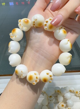 炭烤菩提大号招财猫爪diy配件手工编织手绳项链文玩佛珠时尚配饰