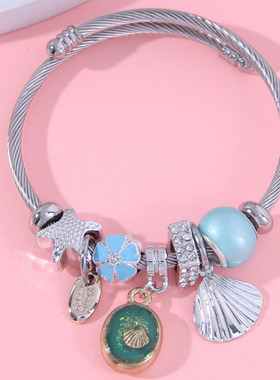 时尚DL简洁柠檬萝卜坠个性女手镯