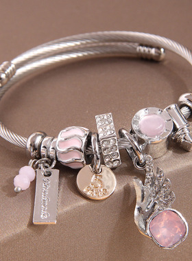 潘家百搭天使翅膀多元素挂坠女士