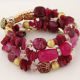 ສາຍແຂນໂບໂຮ Crystal Beaded Shell Bracelet