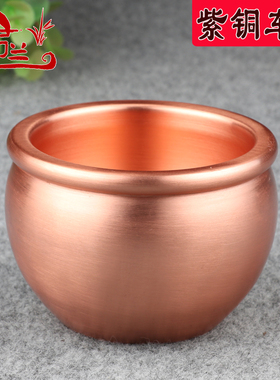 君兰招财缸红铜中式风聚宝盆摆件
