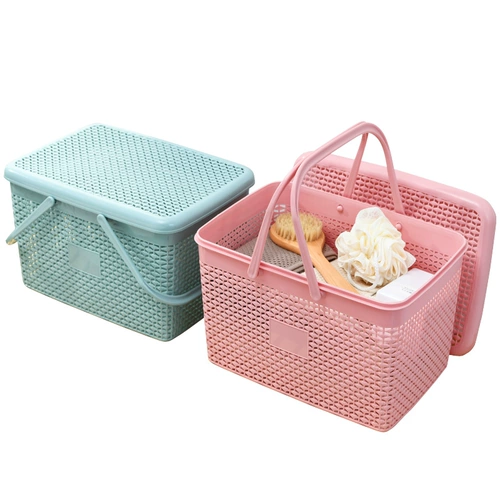 Портативная система хранения для ванны, пластиковая большая корзина для хранения