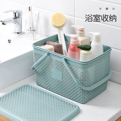 Портативная система хранения для ванны, пластиковая большая корзина для хранения