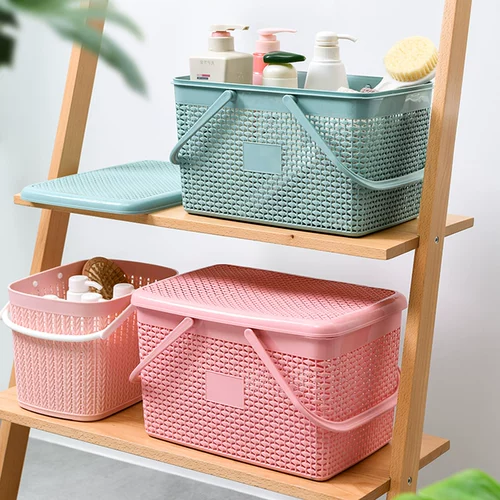 Портативная система хранения для ванны, пластиковая большая корзина для хранения