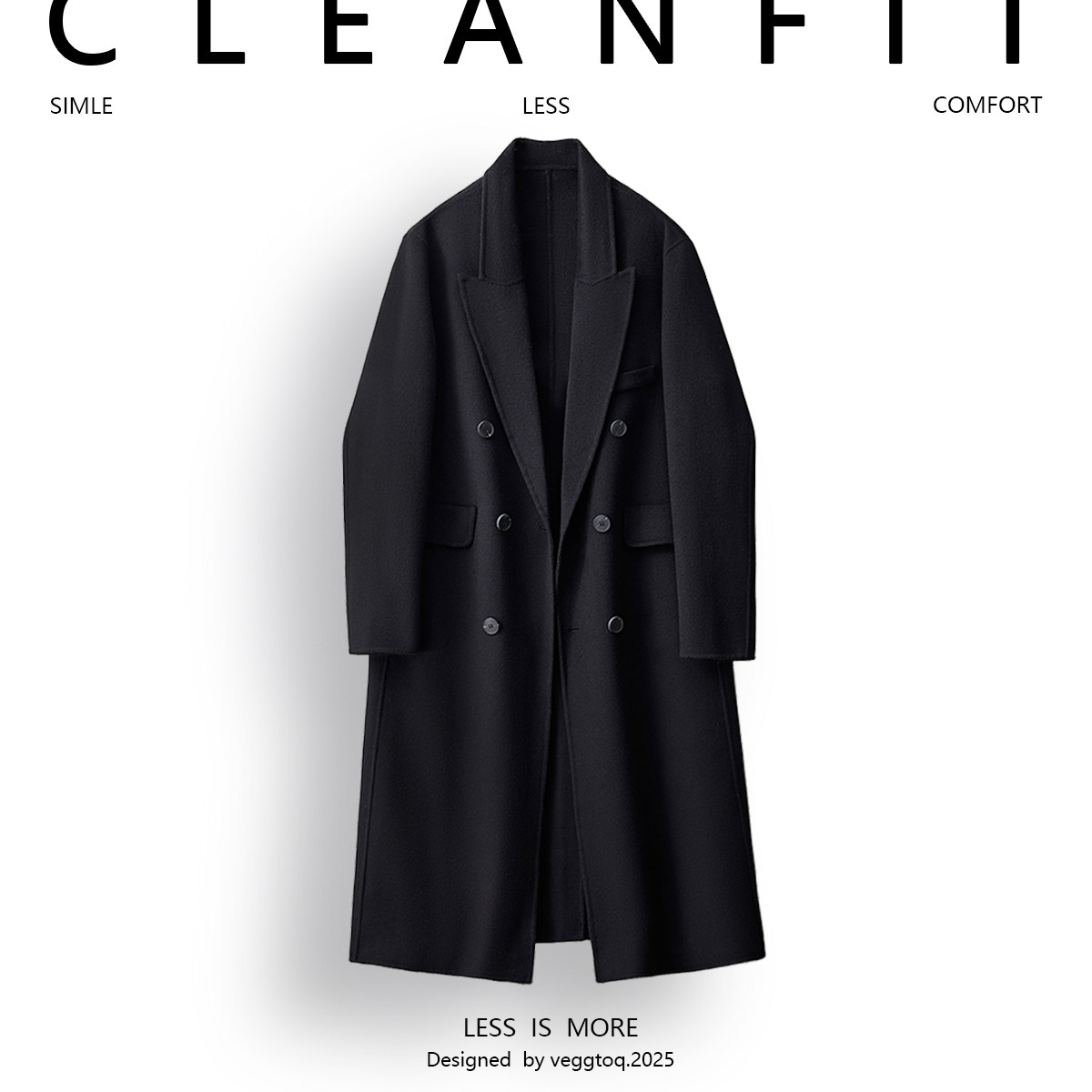 秋冬羊毛双面呢大衣男士西装双排扣毛呢长款过膝呢子韩式风衣外套,淘宝优惠券,粉丝福利购,淘宝优惠卷