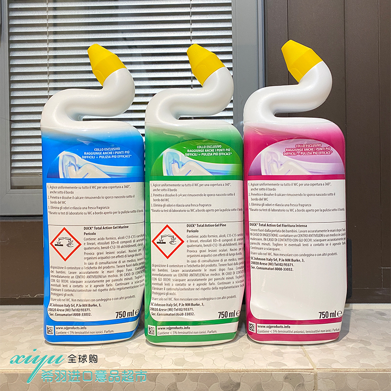 意大利进口DUCK马桶洁厕清洁剂卫生间除臭除垢液强力去除厕所污垢 - 图2