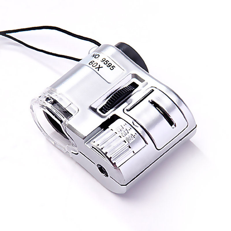 高清60倍带灯迷你放大镜高倍珠宝钻石古玩鉴