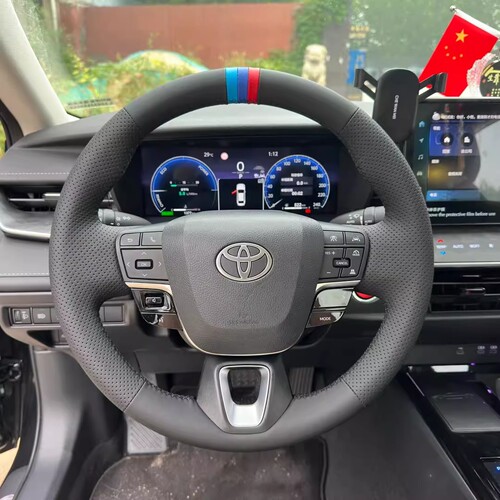 徐记丰田塞纳方向盘套手缝真皮格瑞维亚汉兰达卡罗拉荣放rav4把套 - 图1
