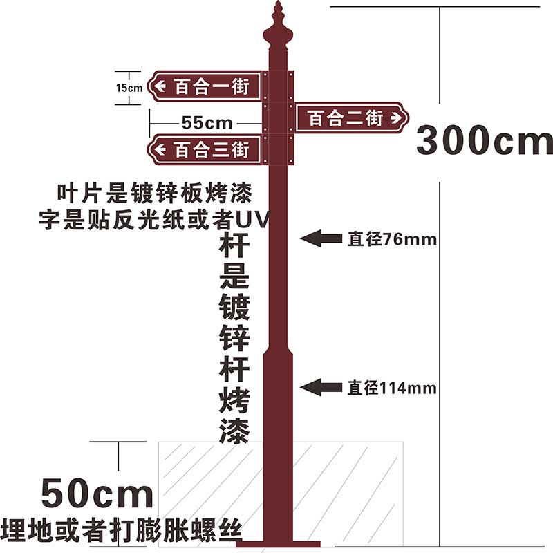 户外立式导向牌指示牌指引牌定制指路牌广告标识牌引路牌指向牌q. - 图1