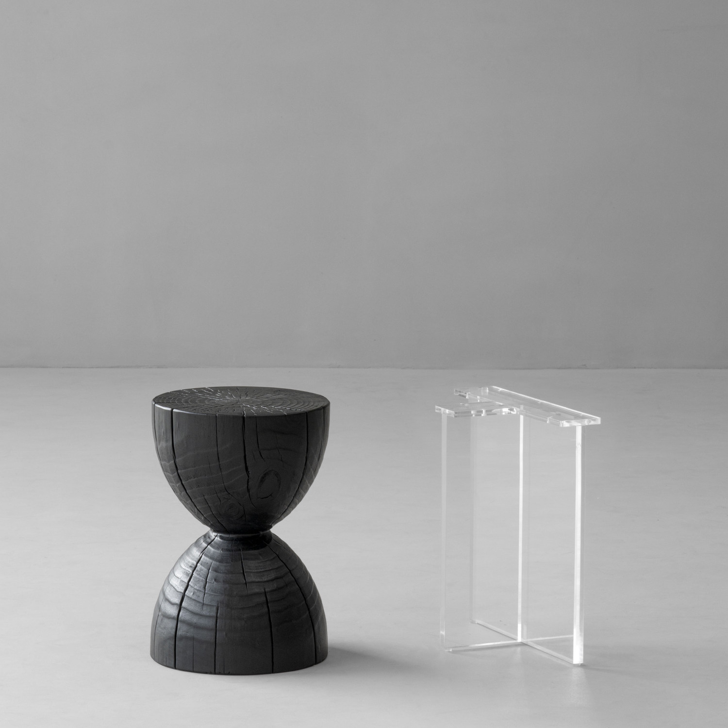 叁几 白蜡木炭烧黑色实木原木白橡木铁艺桌腿亚克力定制大板桌脚,淘宝优惠券,粉丝福利购,淘宝优惠卷