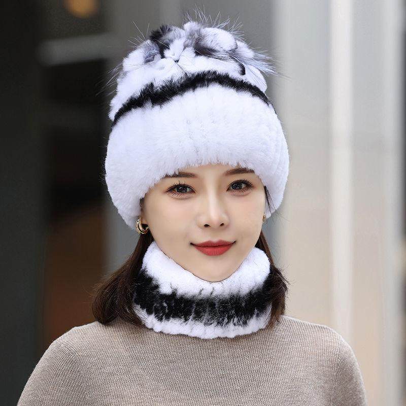 新款雕花獭兔毛帽子女时尚保暖百搭护耳帽冬季加厚皮草围巾帽子,淘宝优惠券,粉丝福利购,淘宝优惠卷