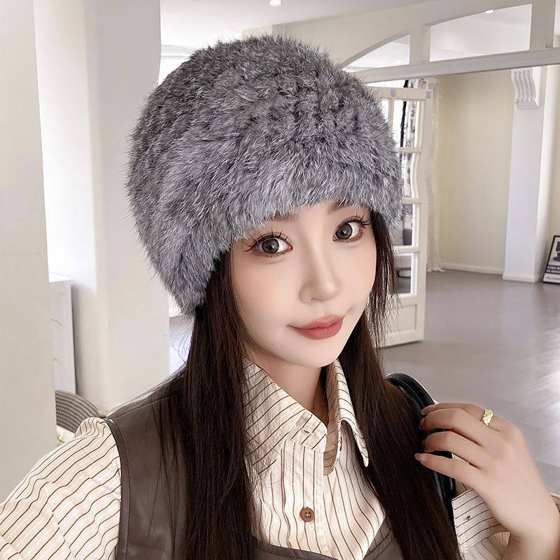 时尚渔夫帽女士秋冬帽子新款冬季真兔毛护耳保暖防寒加厚,淘宝优惠券,粉丝福利购,淘宝优惠卷