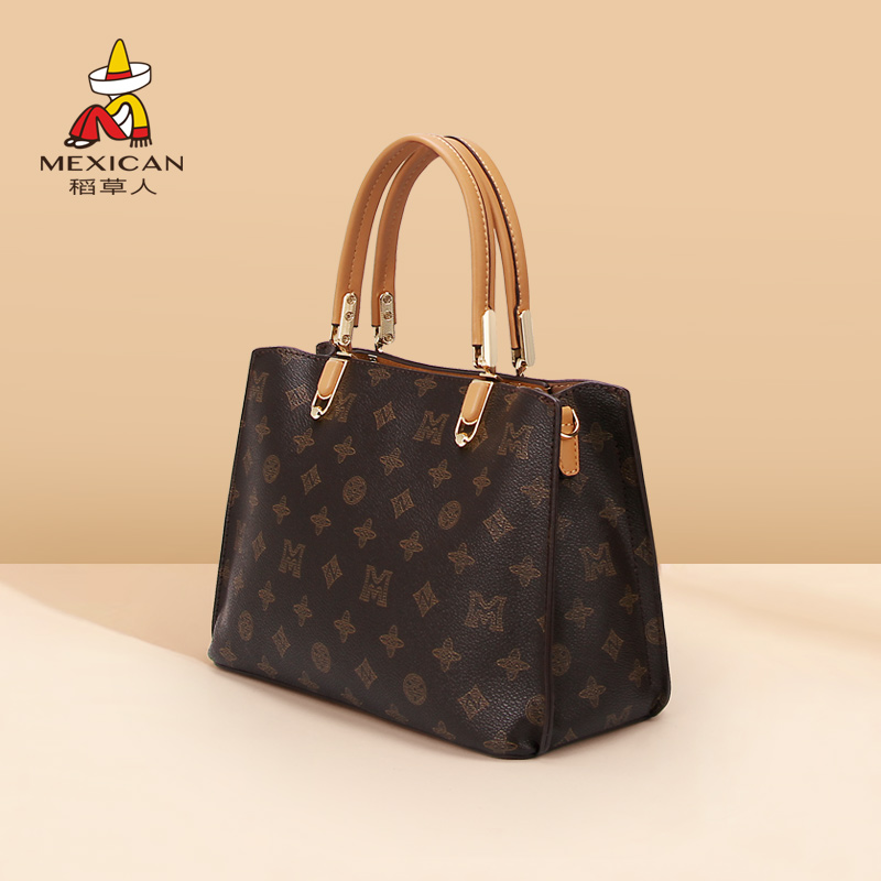 稻草人大容量手提包2023新款斜挎包 稻草人久祥隆女士包袋