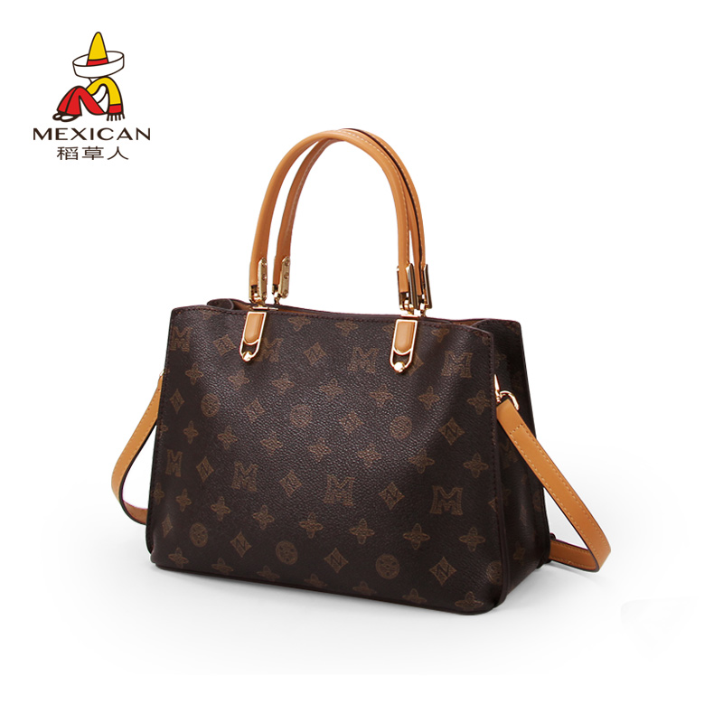 稻草人大容量手提包2023新款斜挎包 稻草人久祥隆女士包袋