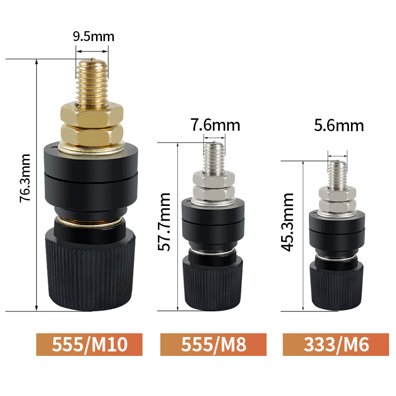 大电流接线柱333/555接线柱全铜接线柱M6M8M10稳压器逆变器接线桩