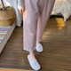 Nine-point pants woven cotton cloth women lace pajama pants women