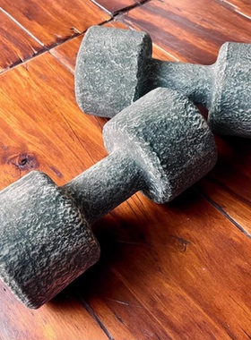 泡沫仿真练功石哑铃杠铃石锁道具假石板砖块表演舞台表演造景影视