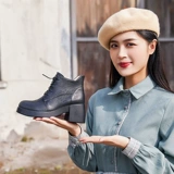 Martens, короткие сапоги на платформе на танкетке на каблуке, модель весна/осень 2023 года, широкий устойчивый каблук