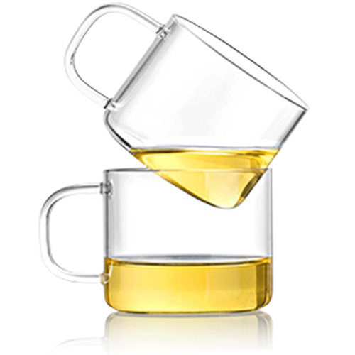 尚明玻璃杯杯带把透明品茗杯咖啡杯待客水杯加厚玻璃花茶小杯家用 - 图0