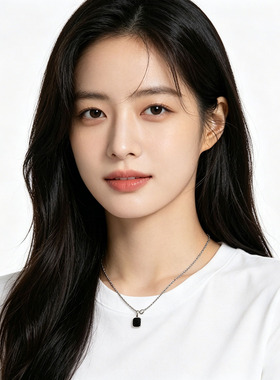 黑色暗黑几何方块项链