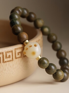 绿檀木手串女手串檀木猫爪猫咪木质饰品新中式手链串珠男女情侣款