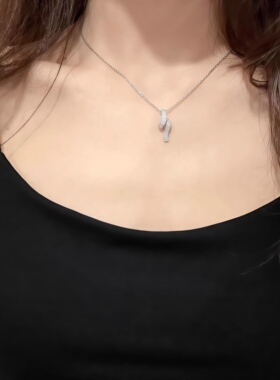 不规则曲线项链女简约时尚小众百搭设计感冷淡风几何形锁骨链女生