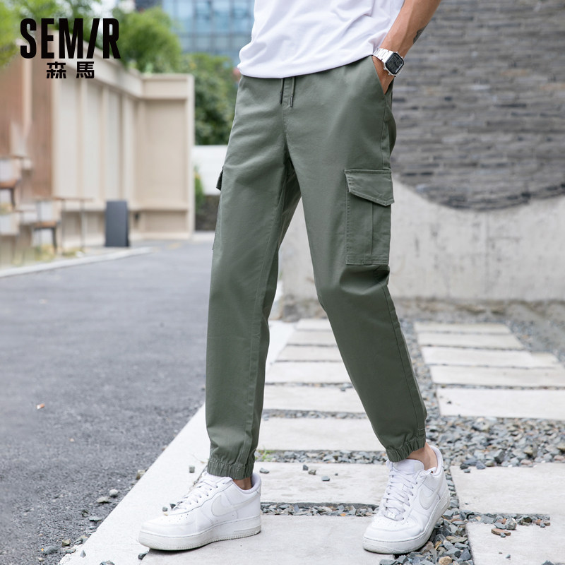 森马2020秋季新款潮牌直筒工装裤 森马妙步休闲裤