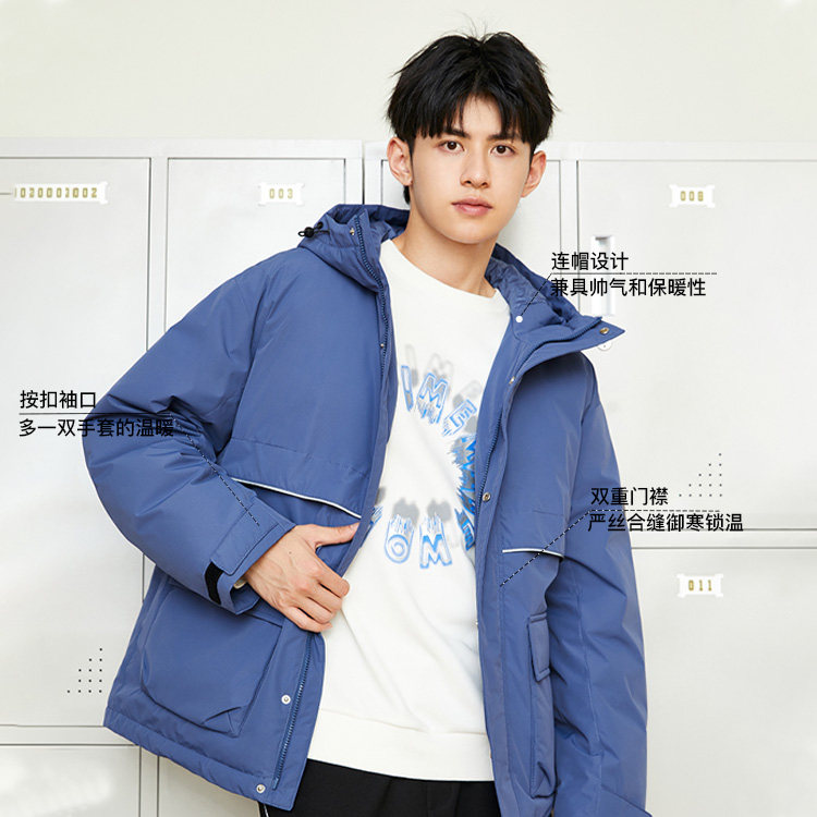 森马羽绒服男士冬季工装外套2021年 森马妙步羽绒服