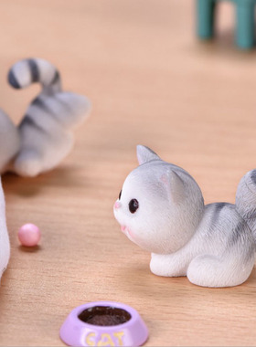 日系小猫装饰树脂摆件生日送礼