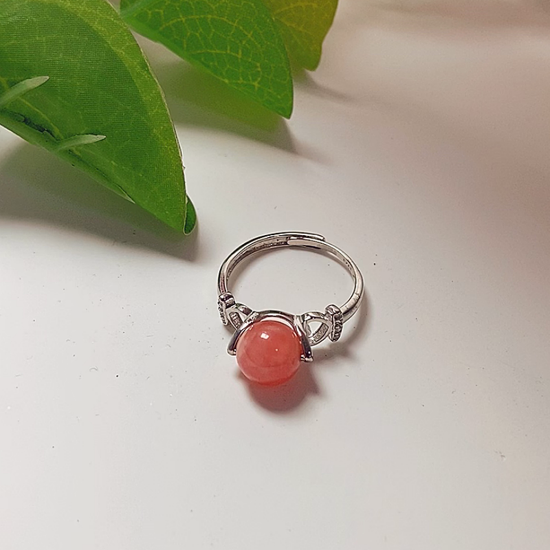 Natural rhodolite ring 925 sterling silver ring live
