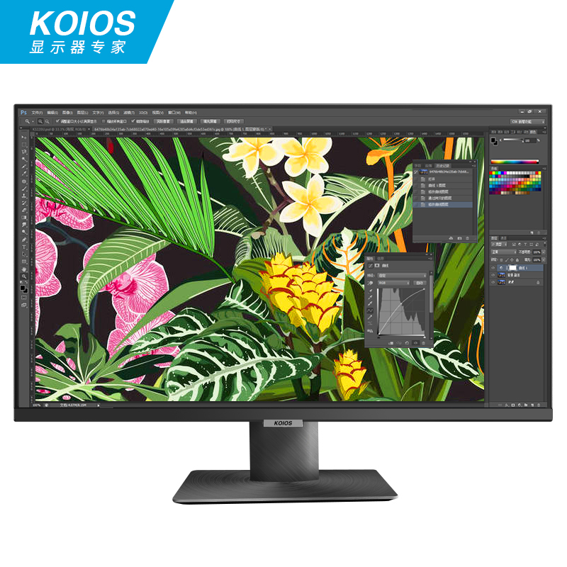 KOIOS K2723UB 27英寸4K Type-C HDR IPS窄边框 设计办公旋转升降 - 图0