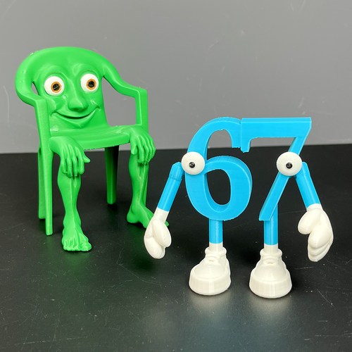 3d打印抽象脑腐ai山海经67数字人公仔手办Steal a Brainrot玩具 - 图3