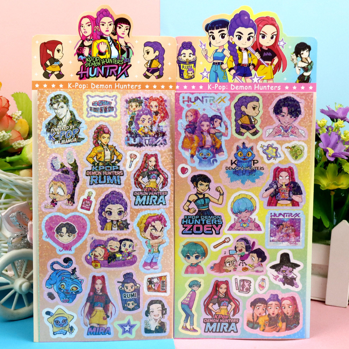 Kpop韩流猎魔女团镭射咕卡贴纸恶魔猎人男团老虎儿童diy手工贴画,淘宝优惠券,粉丝福利购,淘宝优惠卷