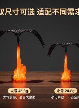 龙息灯发光玩具龙熄灯桌面摆件创意小夜灯氛围感3d打印喷吐火模型