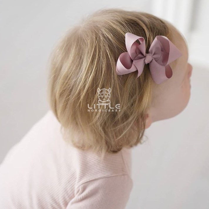 Little家现货 丹麦bows by staer 儿童婴幼儿8cm蝴蝶结发夹 - 图1