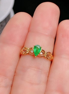 18k金 椭圆4*6mm 18K白金黄金玫瑰金戒指空托 成品 可代镶嵌 V