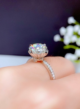 活圈925银镀白金戒指空托