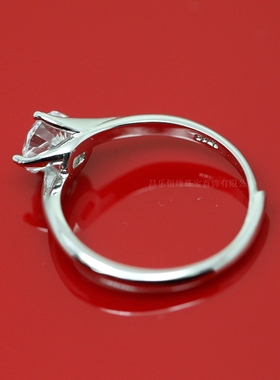 圆形6mm925纯银戒指戒指空托