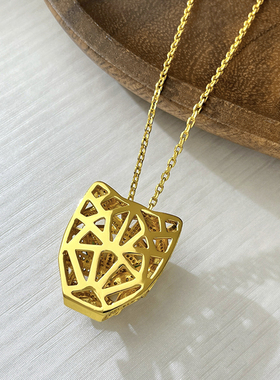 欧美闪钻豹子项链女镶嵌锆石奢华绿色眼睛长款猎豹项链毛衣链饰品